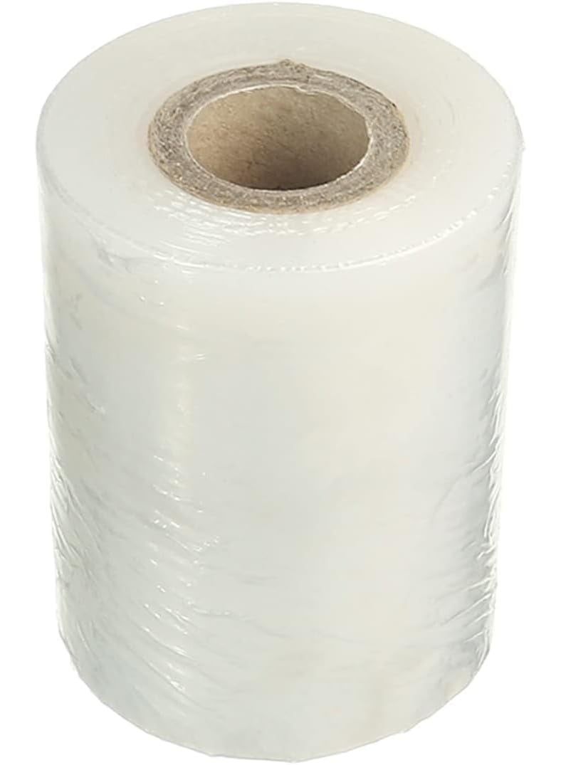 1 Roll Industrial Strength Stretch Wrap 10cm x 200 Clear Plastic Moving Supplies Durable Self Adhesive Wrap - Image 1