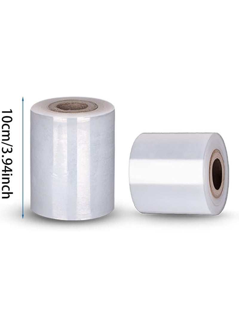 1 Roll Industrial Strength Stretch Wrap 10cm x 200 Clear Plastic Moving Supplies Durable Self Adhesive Wrap - Image 3