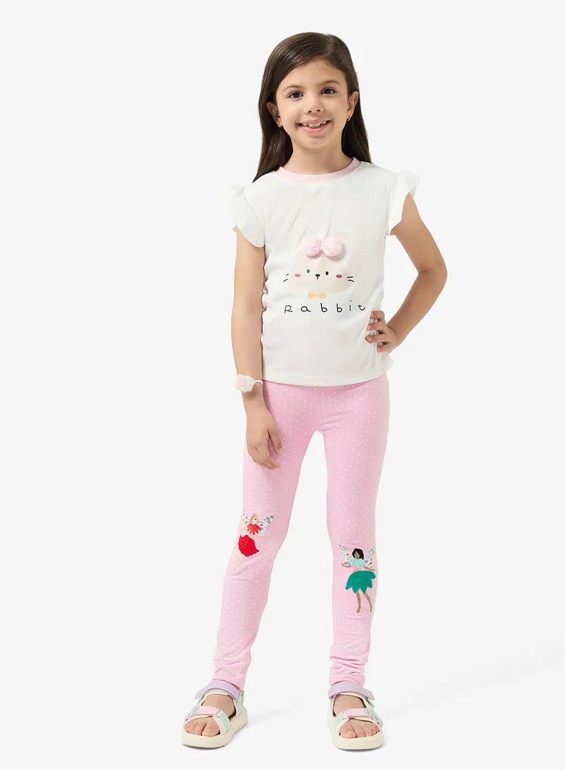 Pinata  Cute Rabbit Printed Cotton Tshirt for Women | Best Price UAE