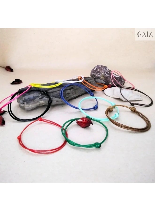 غايا جايا سوار خيط الهمس برتقالي فاتح مصنوع يدويا - Image 3