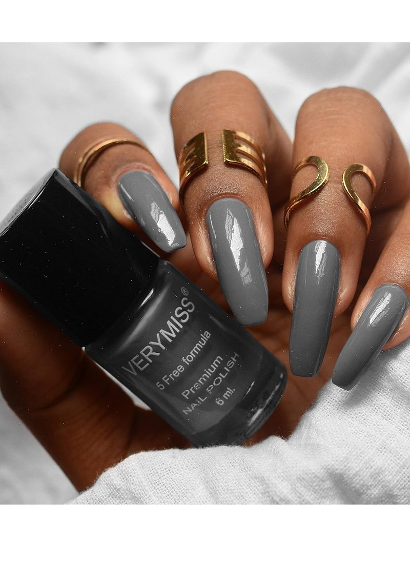 VERYMISS - VERYMISS PREMIUM NAIL POLISH CLASSIC COLLECTION 6ml Black Shadow - Image 1