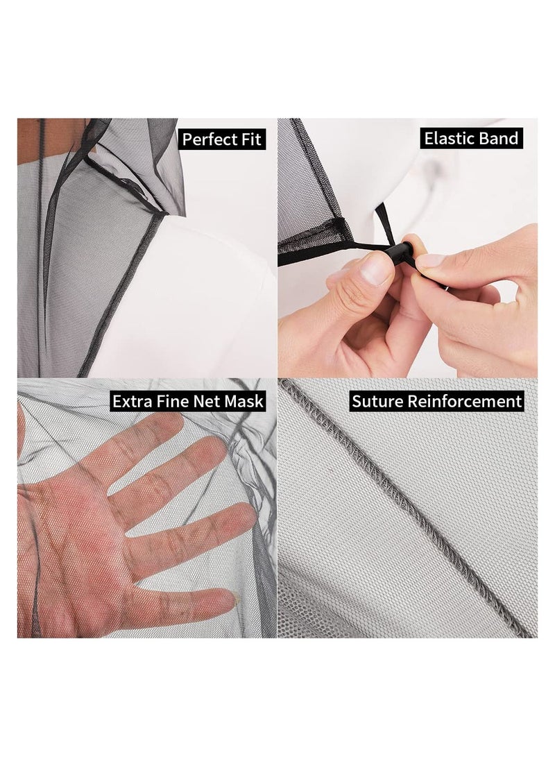 Suntown 2PCS Mosquito Head Net, Lightweight Mosquito Screen Camping Insect Shield Climbing Bug Net Walking Mosquito Prevention Insects Bugs Barrier Adventure Travel Essential for Men & Women(Chemical Free) - Image 5