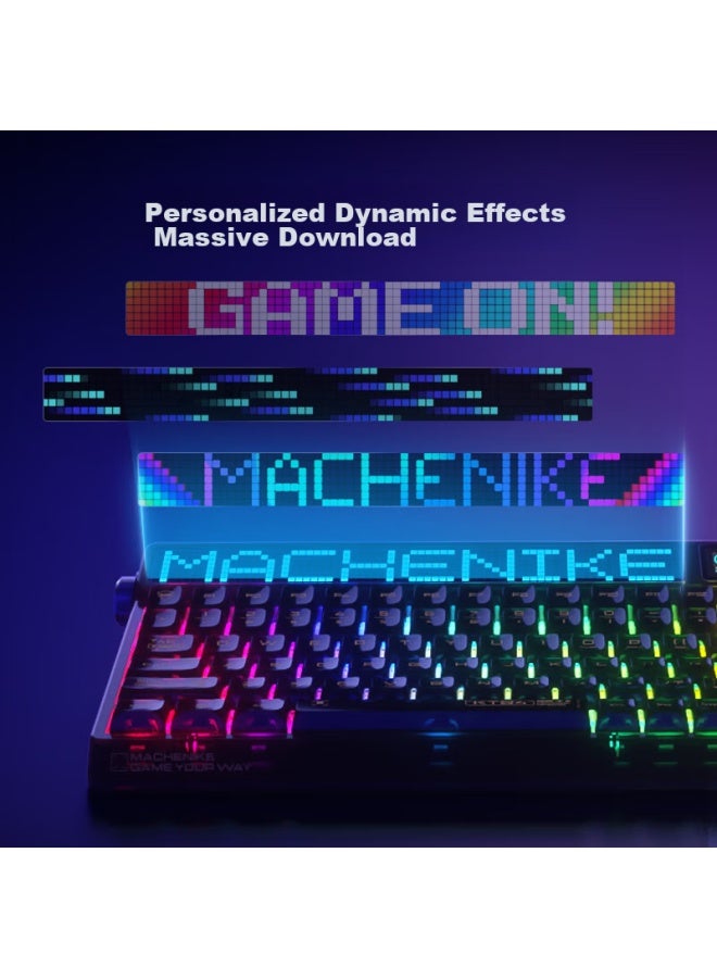 Machenike Kt84 Mechanical Keyboard Wired/wireless Gaming Keyboard Tri-mode Laptop Keyboard Smart Screen Explorer White Arctic Yellow Switch - Image 5