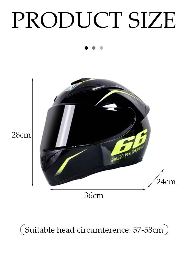 DUNISO Full Face Motorcycle Helmet, Lightweight, Collision Resistant, Breathable Lining Motorcycle Helmet, Cool Riding Equipment Four Season Racing Helmet, Suitable For Both Men And Women  - Image 2