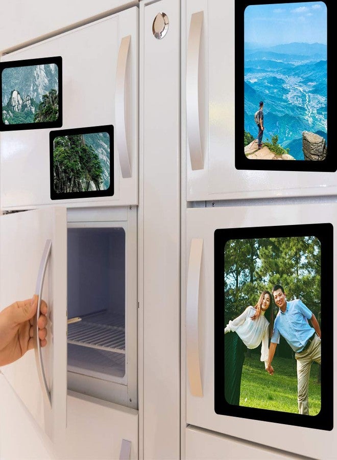 سو إي إطارات صور مغناطيسية من sooard، عبوة من 5 إطارات صور مغناطيسية مقاس 5 × 7 بوصة للثلاجة والخزانة والخزانة وغسالة الصحون والأسطح المعدنية الأخرى (أسود) - Image 5