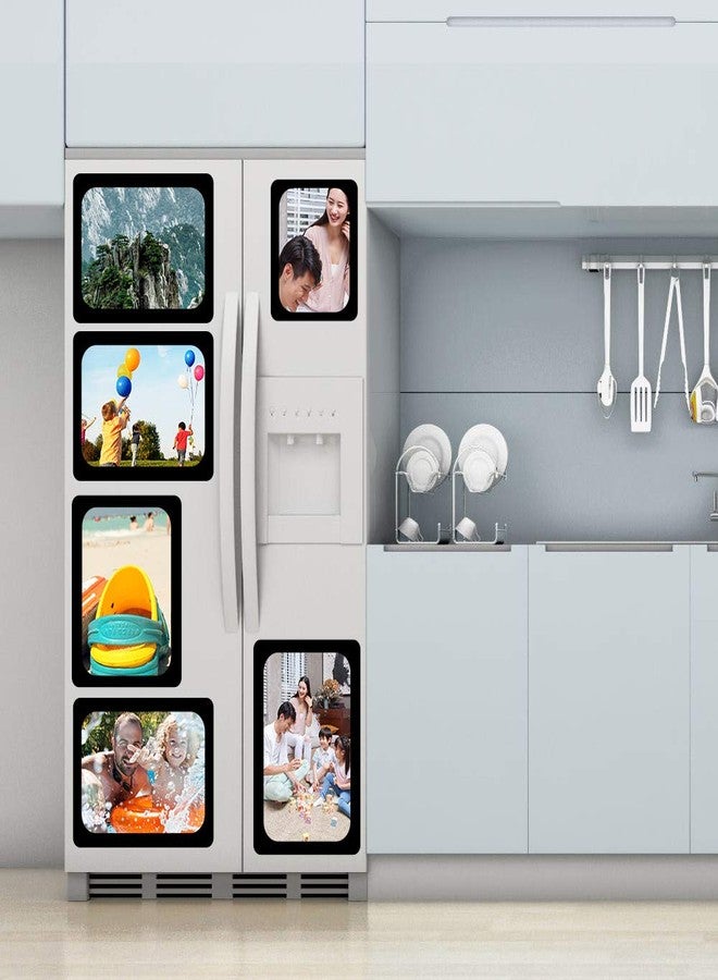 سو إي إطارات صور مغناطيسية من sooard، عبوة من 5 إطارات صور مغناطيسية مقاس 5 × 7 بوصة للثلاجة والخزانة والخزانة وغسالة الصحون والأسطح المعدنية الأخرى (أسود) - Image 3