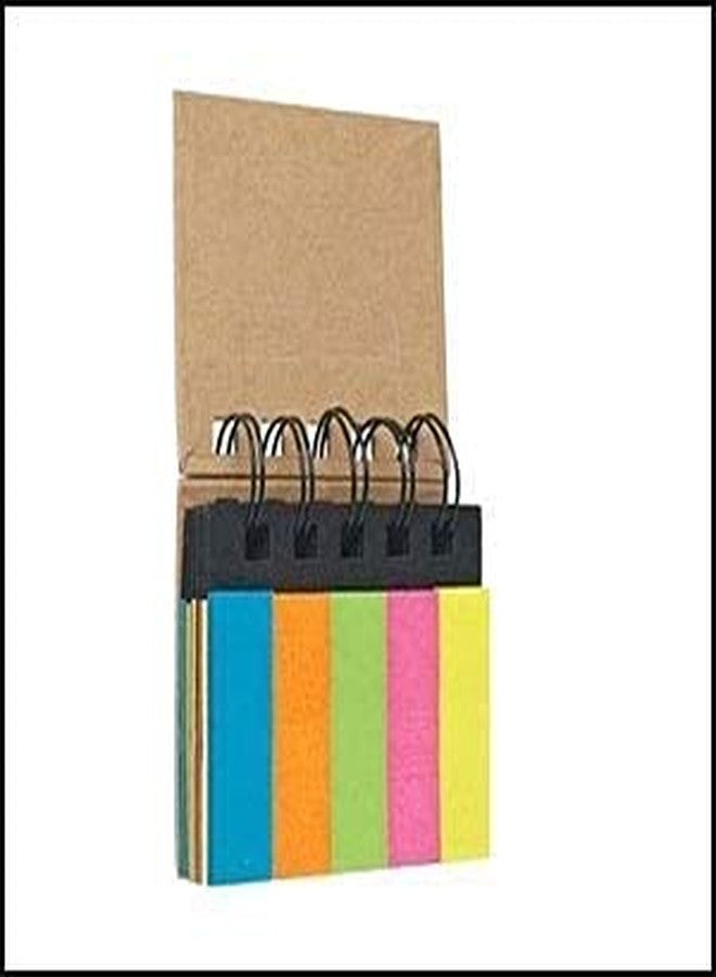 Peeplvalue مفكرة لاصقة حلزونية صغيرة الحجم من Peeplvalue مع ملاحظات لاصقة متعددة الألوان (عبوة من قطعة واحدة) - Image 4