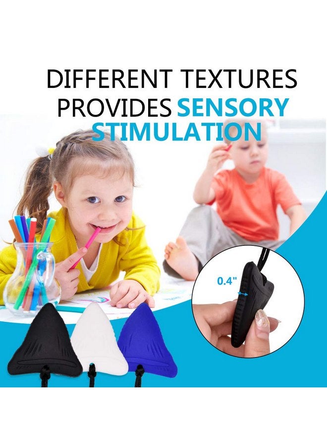 JNATER Shark Tooth Chew Necklace, Sensory Chew Necklace Bundle for Kids with Chewing, Teething, ADHD, Autism, Biting Needs, Oral Motor Chewy Teether, Made from Food Grade Silicone Safety, for Boys&Girls - Image 4