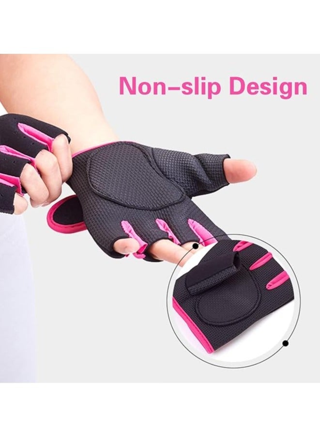 سبورت كيو قفازات لياقة بدنية للرجال والنساء  قفازات رياضية بنصف اصبع جيدة التهوية، قفازات رياضية مضادة للانزلاق وممتصة للصدمات، مناسبة لصالة الالعاب الرياضية وركوب الدراجات في الهواء الطلق وتسلق - Image 2