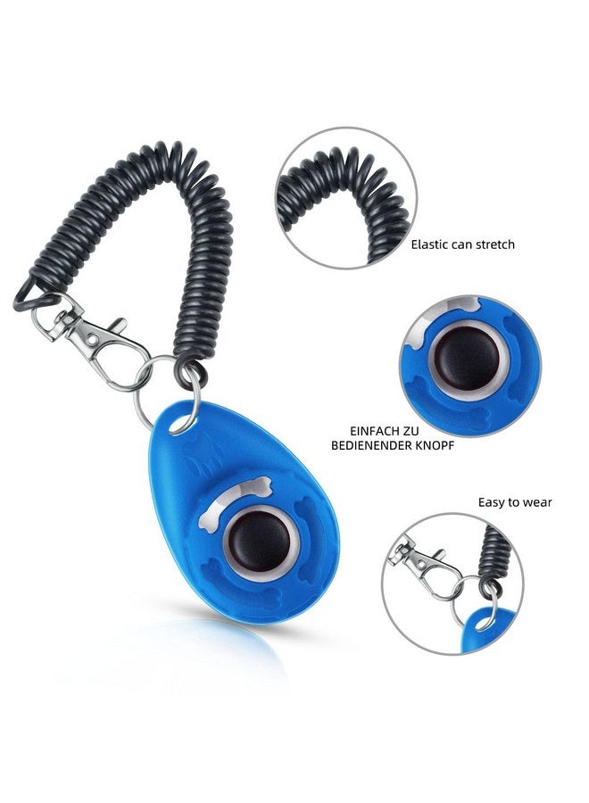 yuntop yuntop 4 Pieces Pet Training Clicker with Wrist Strap and Dog Training Treat Pouch Pet Training Clicker for Training Puppy Cats Birds Dog Clicker Training Kit Behavioral（White, Red, Orange, Blue） - Image 4