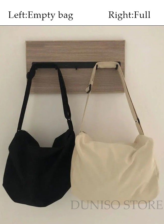 DUNISO Women's Shoulder Tote Bag Canvas Handbag For Women Large Capacity Crossbody Bag Fashionable Travel Messenger Shoulder Bag For Ladies Girls College Students  - Image 3