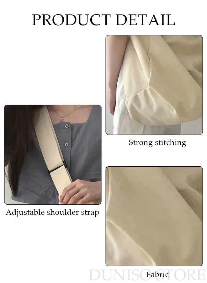 DUNISO Women's Shoulder Tote Bag Canvas Handbag For Women Large Capacity Crossbody Bag Fashionable Travel Messenger Shoulder Bag For Ladies Girls College Students  - Image 4