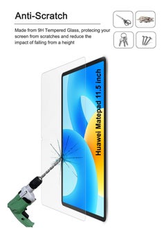 NAFCO Huawei Matepad 11.5 inch Tempered Glass Screen Protector – High Transparency, Delicate Touch, Anti-Explosion, Smooth Arc Edges, Easy Installation, Screen Protector for Huawei Matepad 11.5 inch  - Image 2