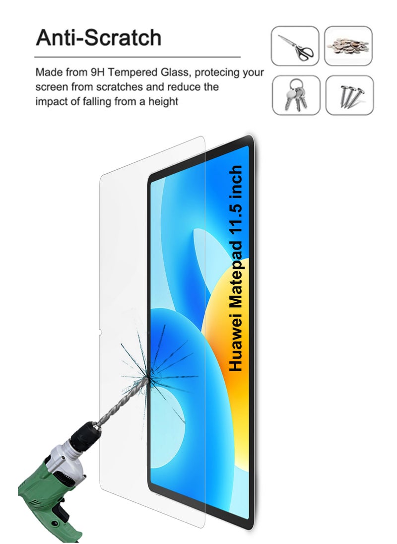 NAFCO - Huawei Matepad 11.5 inch Tempered Glass Screen Protector – High Transparency, Delicate Touch, Anti-Explosion, Smooth Arc Edges, Easy Installation, Screen Protector for Huawei Matepad 11.5 inch - Image 1