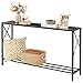 Tajsoon 55.1 Inch Console Table, Industrial entryway Table, Narrow Sofa Table with Shelves, Entrance Table for - Image 2