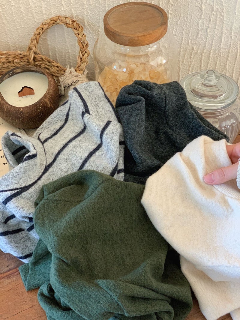 Bujiatang Children'S Sanding Backing Shirt Boys' Half-Turtleneck Inner Backing Stripe T Girls' Long Sleeve Backing - Image 3