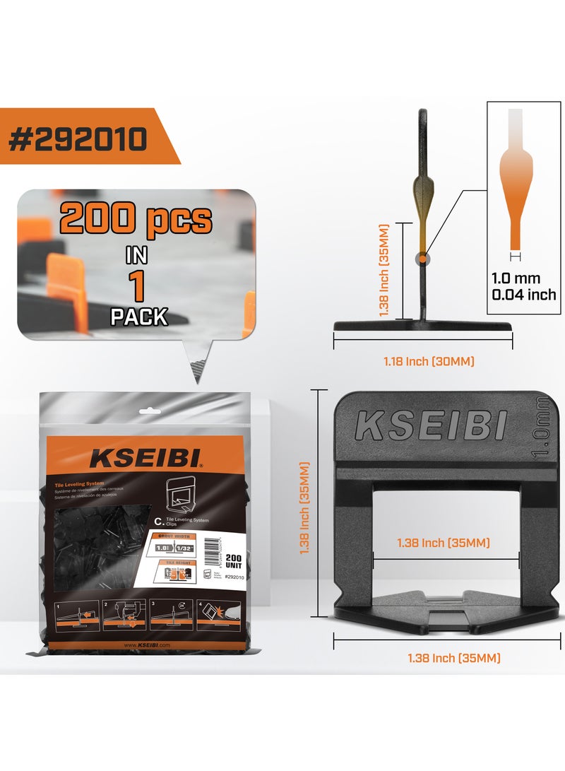 KSEIBI Tile Leveling System, Plastic, Ideal for larger or heavier tile and stone, prevents the tile from moving during the installation, Floor and Wall Tile Installation, Tile Projects, Quick and Efficient - Image 2