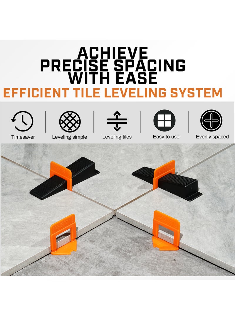 KSEIBI Tile Leveling System, Plastic, Ideal for larger or heavier tile and stone, prevents the tile from moving during the installation, Floor and Wall Tile Installation, Tile Projects, Quick and Efficient - Image 3