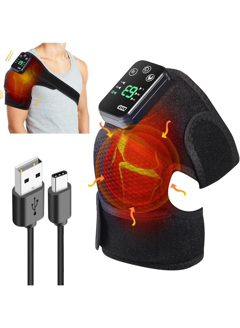 Cordless Heated Knee Support Wrap with Infrared & Vibration Massage - Multipurpose Joint Massager for Knee, Elbow, and Shoulder - Rechargeable Thermal Relief for Stiffness & Muscle Strain - Image 1