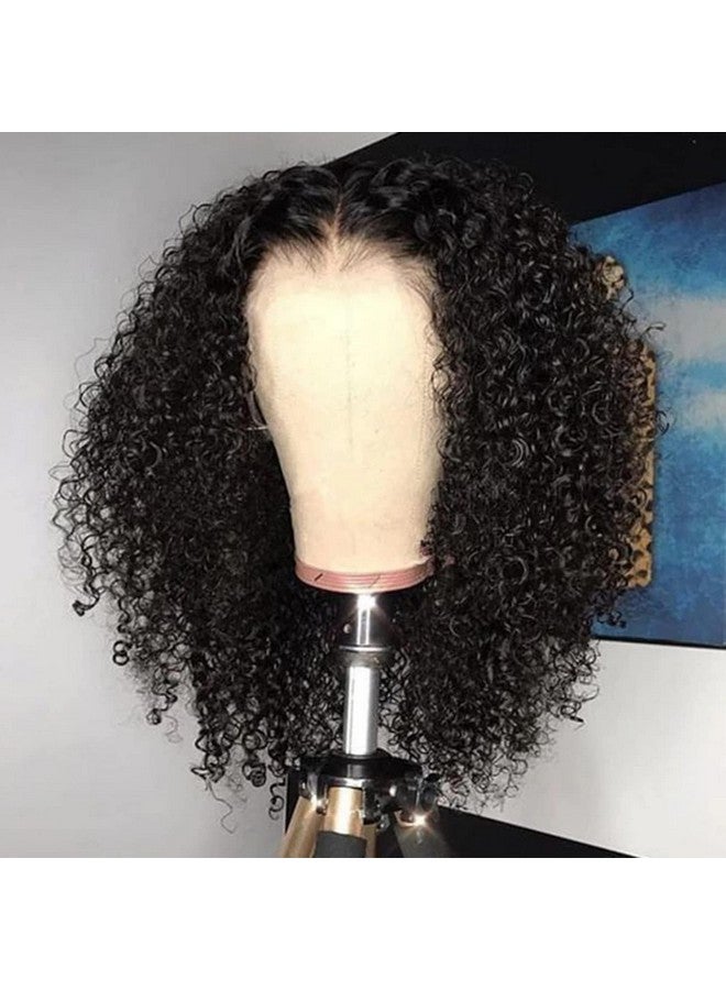 PRIMELACE Curly Lace Front Wig Human Hair 16 Inches Kinky Curly Lace Front Wig Human Hair Brazilian Kinky Curly Lace Frontal Wigs 180% Density Virgin Human Hair Pre Plucked - Image 1