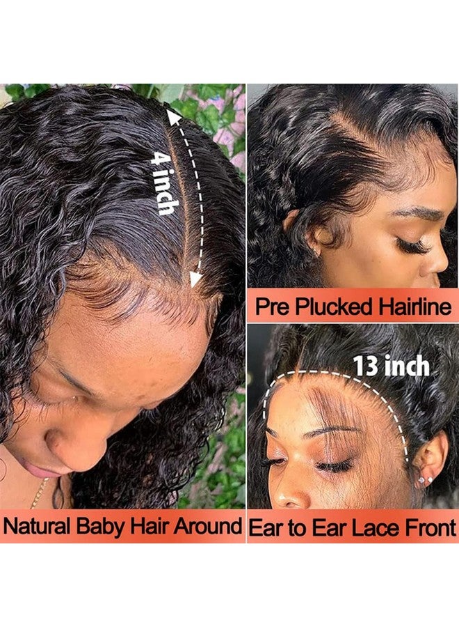 PRIMELACE Curly Lace Front Wig Human Hair 16 Inches Kinky Curly Lace Front Wig Human Hair Brazilian Kinky Curly Lace Frontal Wigs 180% Density Virgin Human Hair Pre Plucked - Image 5