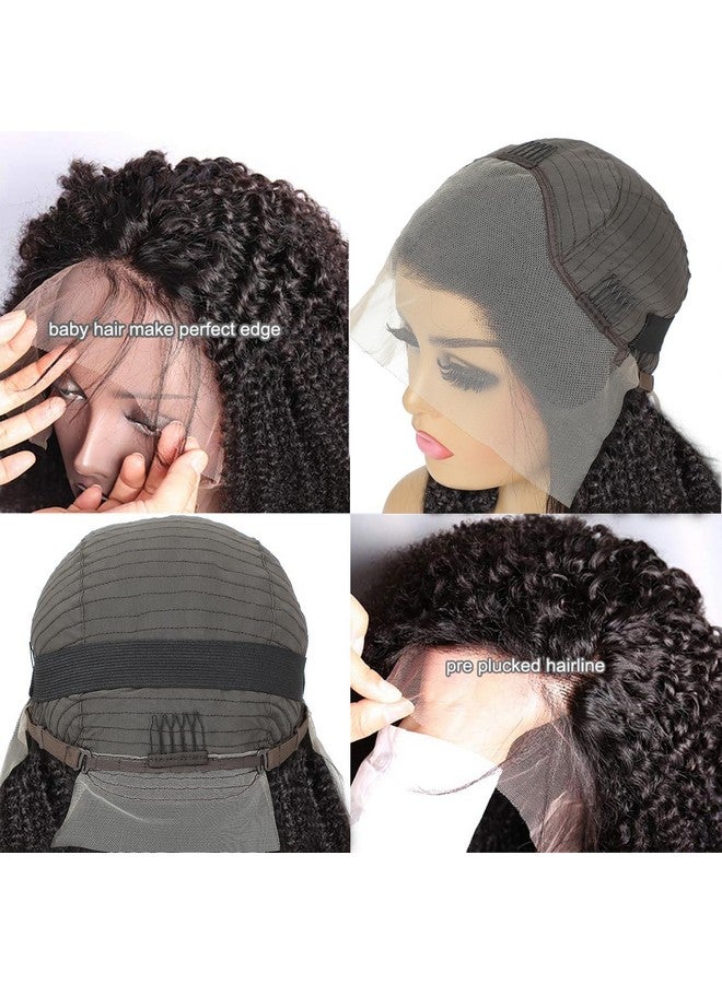 PRIMELACE Curly Lace Front Wig Human Hair 16 Inches Kinky Curly Lace Front Wig Human Hair Brazilian Kinky Curly Lace Frontal Wigs 180% Density Virgin Human Hair Pre Plucked - Image 4