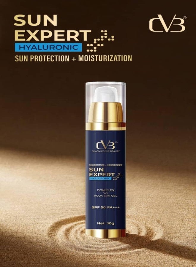 CVB Sun Expert Hyaluronic Complex Aqua Sun Gel SPF 50+  PA+++ | Lightweight Hydrating Sunscreen Gel with Hyaluronic Acid - Image 2