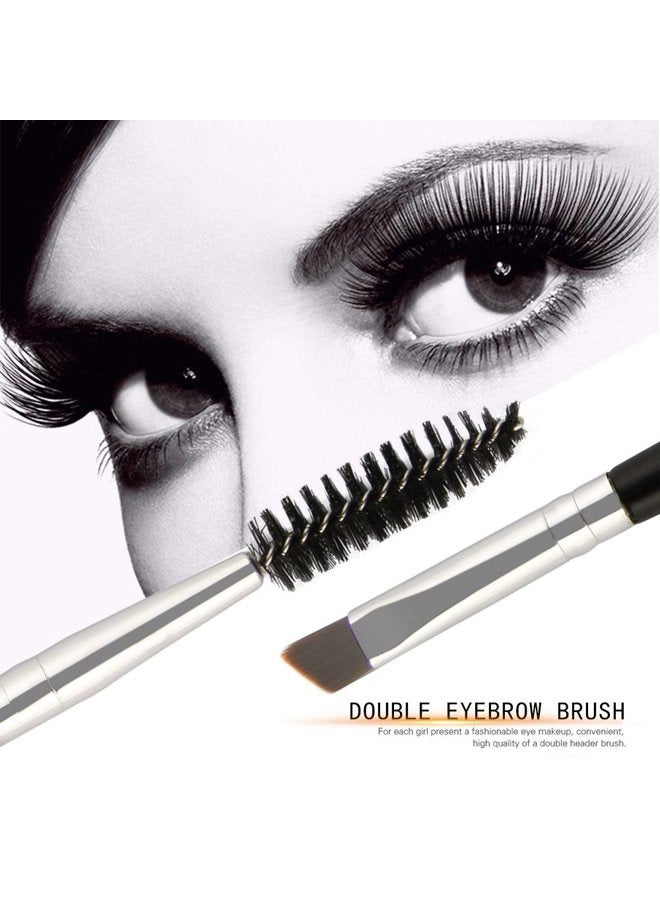 Double Ended Eyebrow Brushes Comb Set Eyebrow Makeup Kit Eyebrow Brush Comb Design Allows for Precision Application of Brow Powders, Waxes and Gels and Evenly Blends Product (2 Pack)