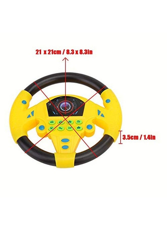 Garosa - Simulated Driving Controller 21 X 3.5 X 21Cm Codriver Simulated Steering Wheel Educational Music Toy For Children Kids 4 5 6 Years Old (Yellow) - Image 1