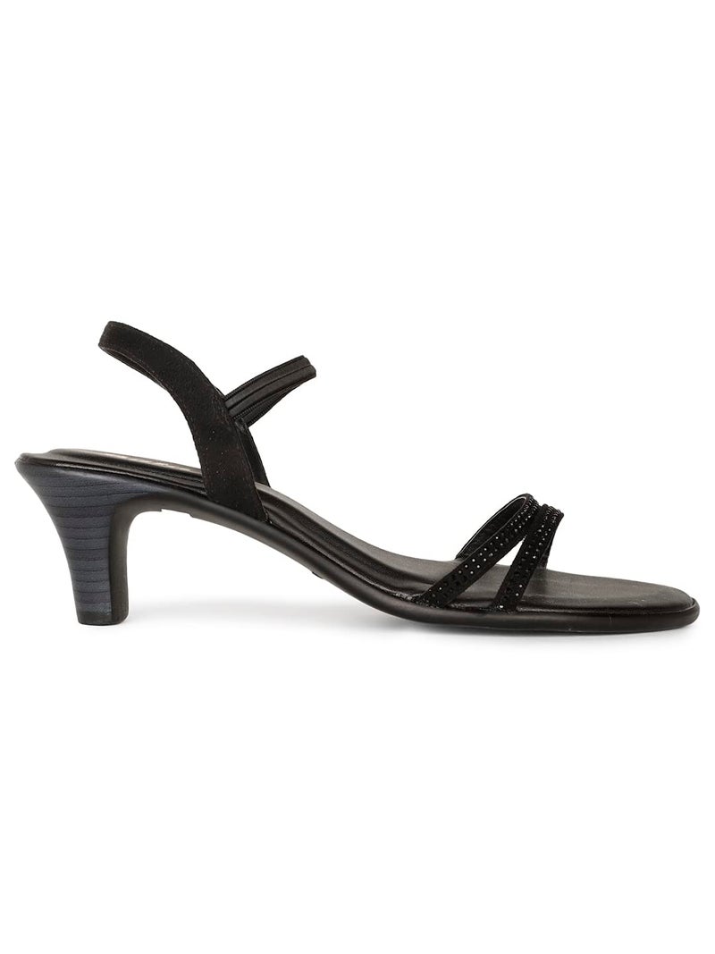 Bata California Sandal Women's Black Heels - 3 UK (7616155) - Image 2