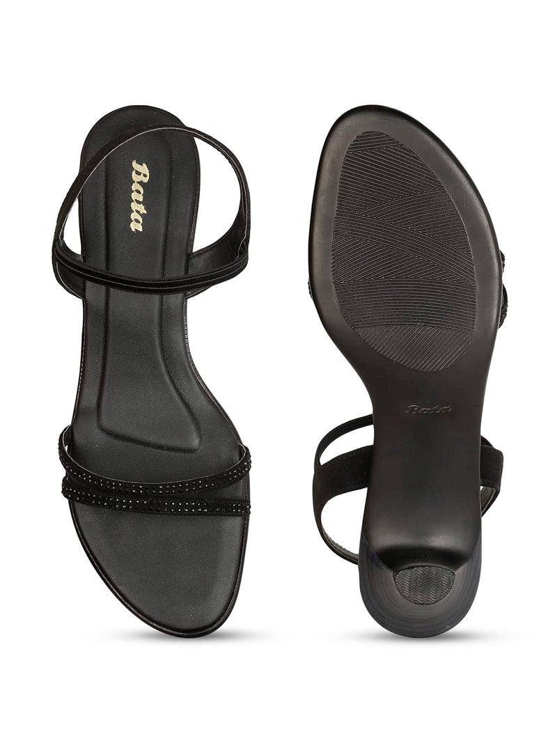 Bata California Sandal Women's Black Heels - 3 UK (7616155) - Image 4