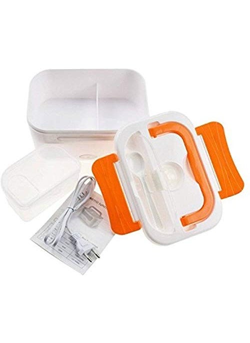 TOPHAVEN TOPHAVEN Plastic 40W Heated Portable Electric Food Warmer Electric Lunch Tiffin Box/Lunch Dabba with 2 Containers, 1.5 L (Multicolour)  - Image 5