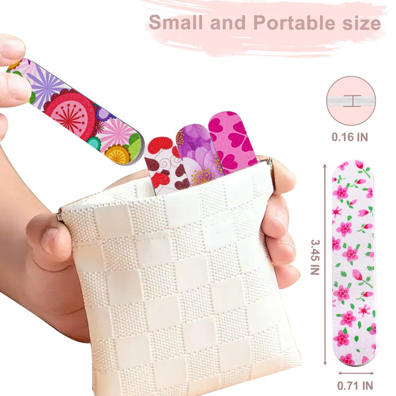 GigaGround Mini Nail Files, Colorful Emery Boards for Nails Double Sided 180 Grit Emory, Gifts Bulk Fingernails Manicure Tools Shaping Buffing Smoothing Filers Cute 3.5â€ (100 Pcs Colorful 180 Grit 3.6 in) - Image 5