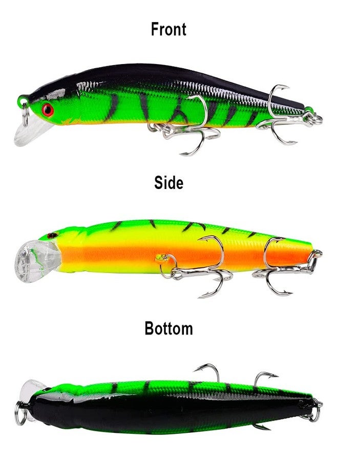 OriGlam 10pcs Fishing Lures - Life-Like Swimbait, Minnow Hard Lure Bass Trout Baits Kit, Topwater Hard Baits Crankbait Swimbait for Saltwater Freshwater - Image 5