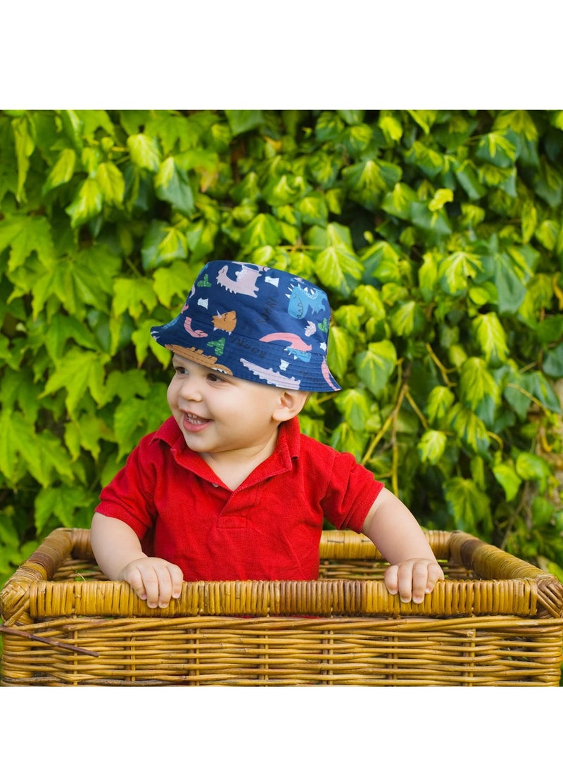 Kids Adjustable Bucket Hat for Summer, Beach Cap with Chin Strap for Boys and Girls, Toddler Size (52CM) - Perfect for Outdoor Fun! - Image 1