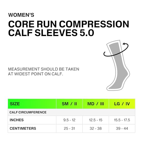 CEP Core Run Compression Calf Sleeves 5.0, Black, Women, III - Image 5