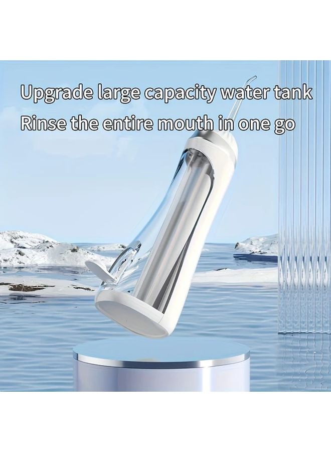 Black Portable Water Flosser Oral Irrigator Electric Dental Care Device with Interchangeable Tips Travel Friendly Waterpick Cable Included - Image 5
