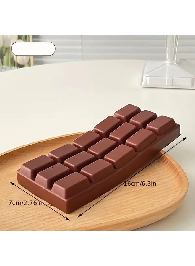 A Chocolate Flavor Prank Candy Bar That Slowly Rebounds When Squeezed Fun Squeeze Toy For Office Desk Décor And Portable Gag Gift Brown - Image 2