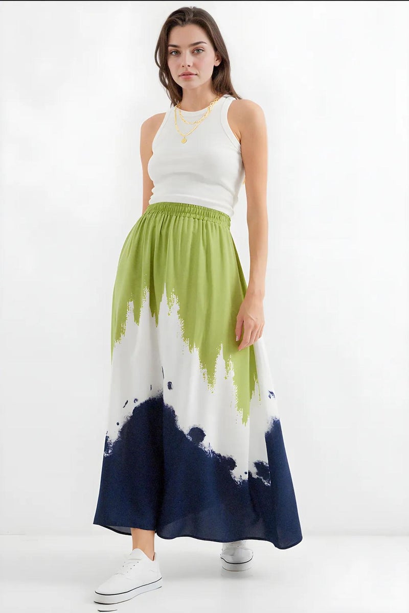 BIG DART BDART Gradient Maxi Skirt with Elastic Waist - Image 1