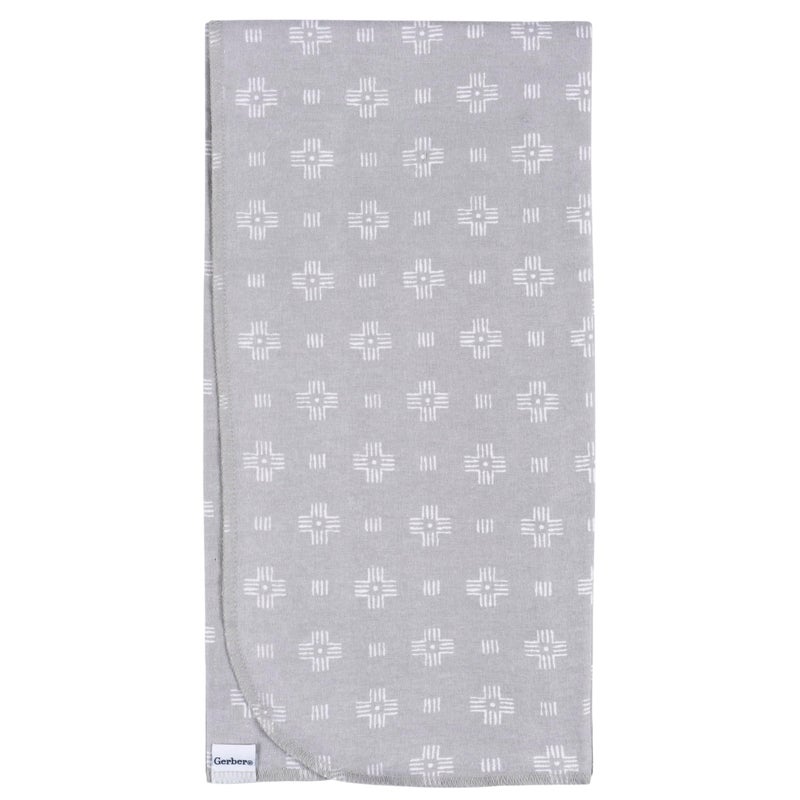 Gerber Unisex Baby 100% Cotton Flannel Receiving Blankets 30x30 Inches (Pack of 4), Animals + Geos Neutral, One Size - Image 3