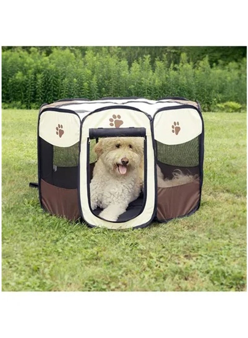 Generic Outdoor Detachable Folded Waterproof Octagonal Pet Dog Cat Kennel - S - Image 4