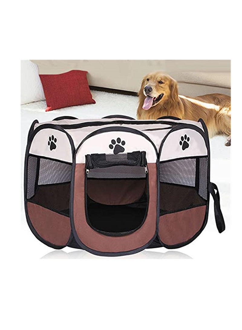 Generic Outdoor Detachable Folded Waterproof Octagonal Pet Dog Cat Kennel - S - Image 2