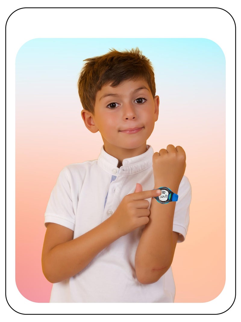 SPIKY Digital Sports Watch for Kids (Blue) | Multifunctional with Luminous LED Display & Alarm | Water Resistant & Silicone Strap | Birthday Gift Wrist Watches for Boys & Girls | Age 2-14 Yrs - Image 4