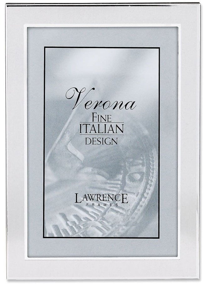 Lawrence Frames Lawrence Frames Brushed Silver 4 by 6 Metal Picture Frame 