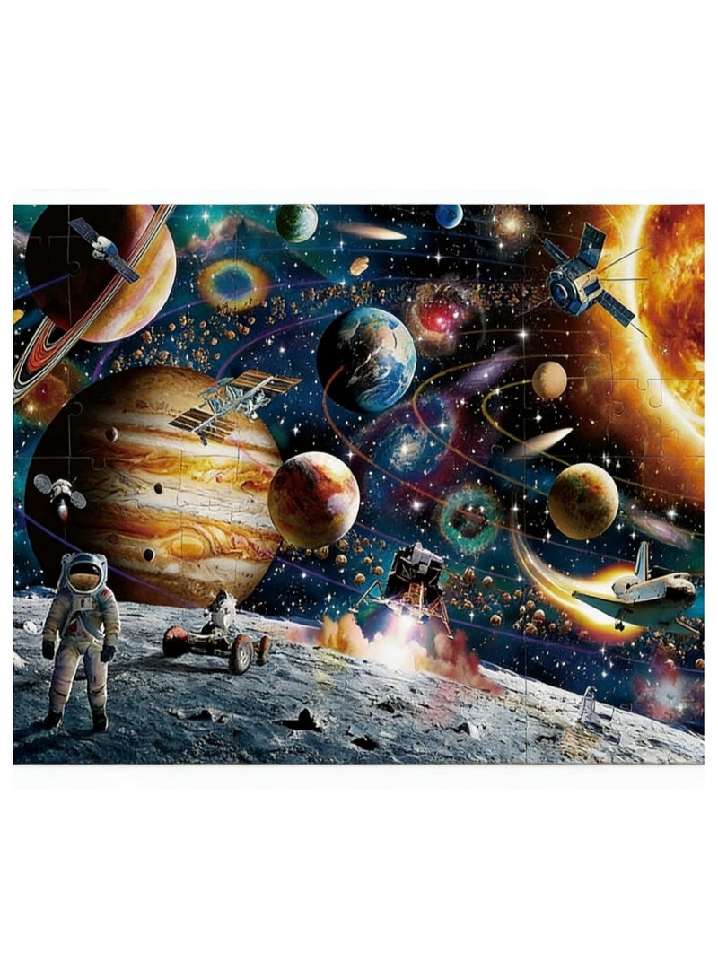 1000pcs لغز الكرتون الكبار ، لغز تحدي الرسم الكرتون ، مناسب للأنشطة العائلية ، ليالي اللعبة ، الهدايا لتخفيف الإجهاد ، المسافرين الفضائيين - Image 4