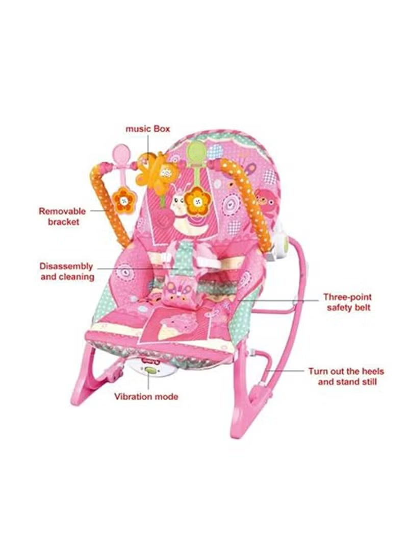ibaby Infant To Toddler Recliner Portable Foldable Unique Design Vibratonal Rocker For Baby - Image 4