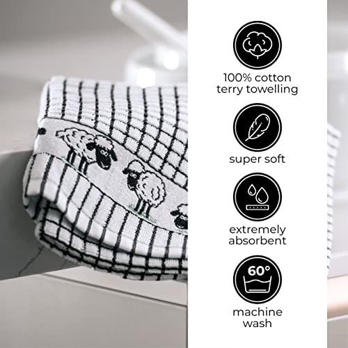 Samuel Lamont Poli Dri 100% Cotton Dish Towel - Black Sheep - Image 5