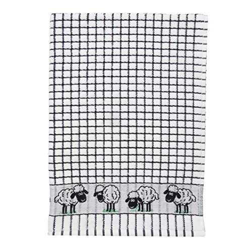 Samuel Lamont Poli Dri 100% Cotton Dish Towel - Black Sheep - Image 1