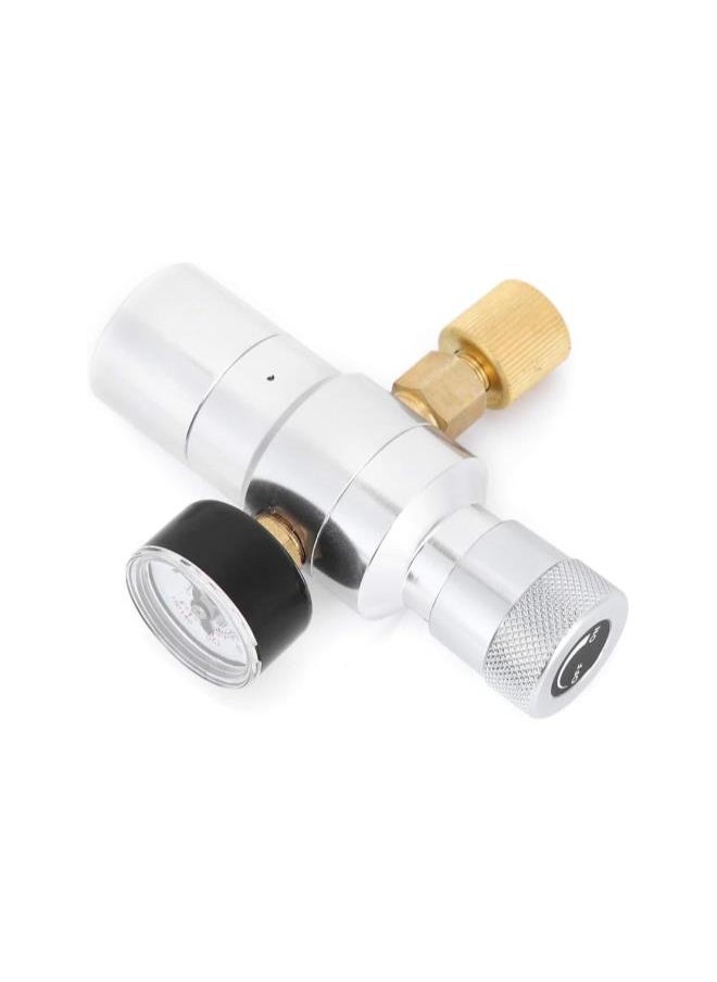silvercnc - CO2 Regulator, Aluminium Mini Gas Regulator Beer Soda Water Making Tool MFL 3/8‑Inch 0‑150PSI, CO2 Gauge Carbon Dioxide Regulator - Image 1