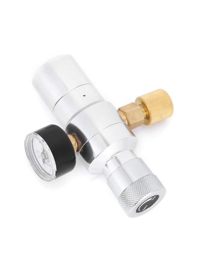 silvercnc - CO2 Regulator, Aluminium Mini Gas Regulator Beer Soda Water Making Tool MFL 3/8‑Inch 0‑150PSI, CO2 Gauge Carbon Dioxide Regulator - Image 1